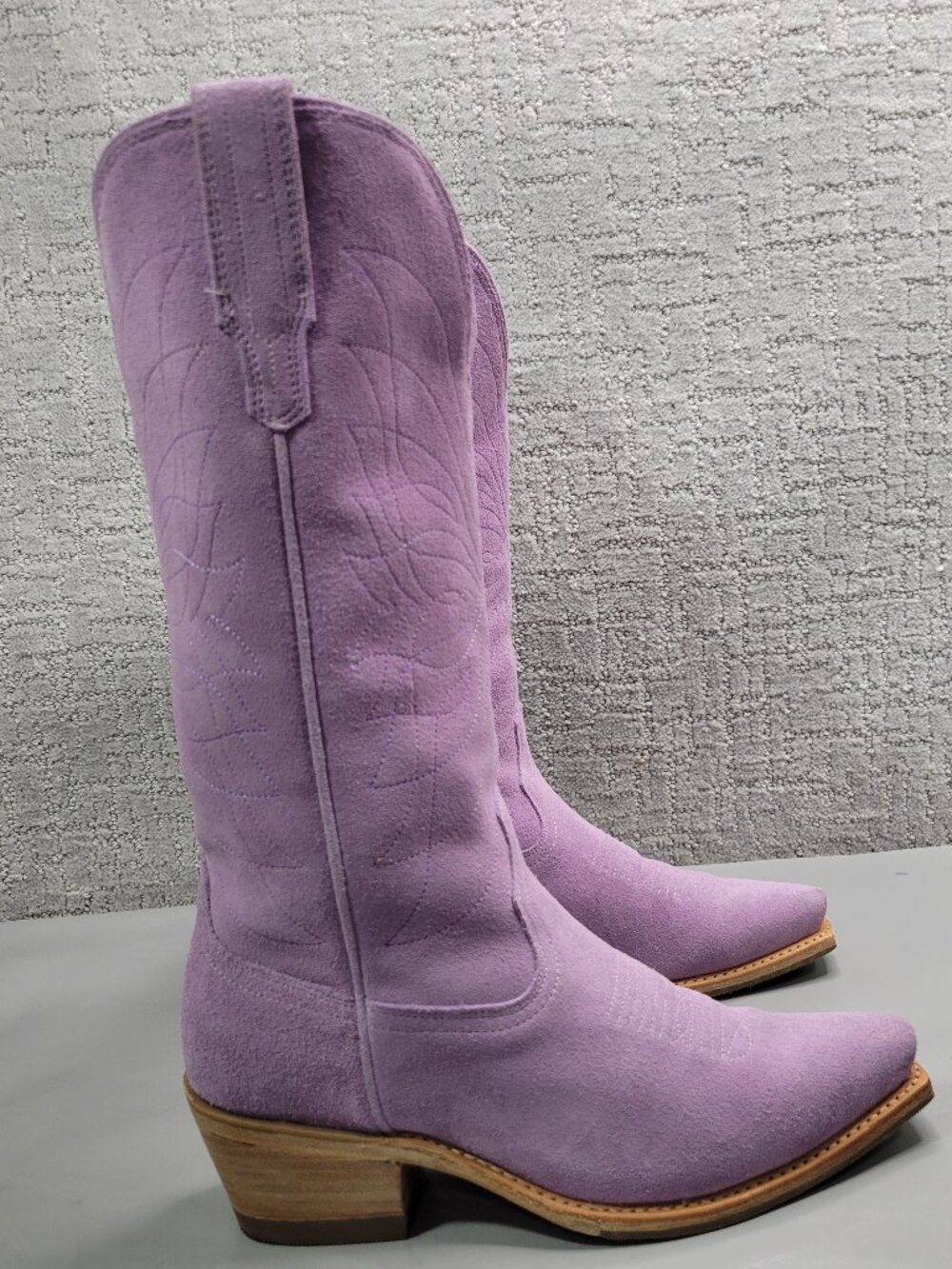 Tecovas The Annie Monarch Women's Size US 8B Lavender Suede Cowgirl Boots. - Picture 7 of 13